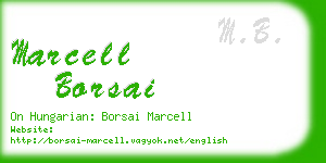 marcell borsai business card